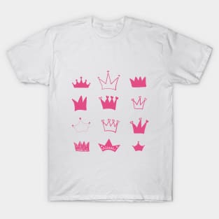 Doodle pink crown T-Shirt